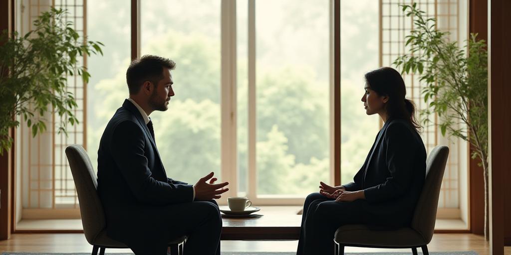 静寂な和モダン空間でのエグゼクティブコーチング